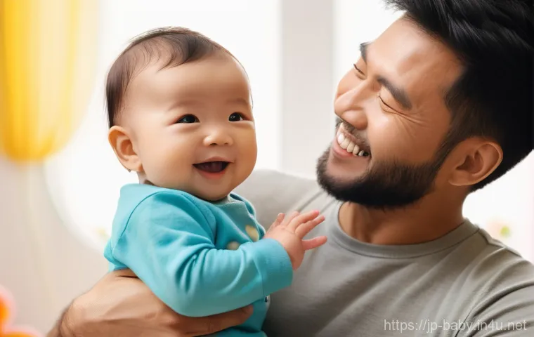 아기 리듬감 키우기 - **"Homemade Rhythm Fun"**
    A bright and cozy indoor setting, possibly a living room, filled with ...