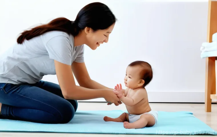 아기 감기 초기 증상 - A cozy scene featuring a loving father offering a sippy cup of water to his baby, who is comfortably...