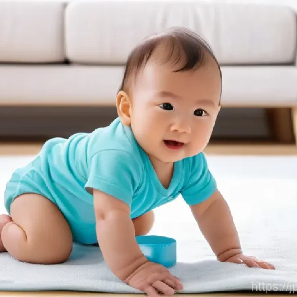 아기 이불 빨래 관리법 - A kind and gentle Japanese mother in her late 20s to early 30s is focused on spot-cleaning a small s...