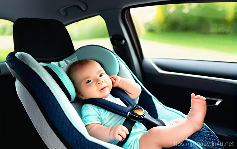 아기와 자동차 여행 팁 - **Prompt 1: Modern Child Seat Installation with a Newborn**
    A new mother, in her late 20s, with ...