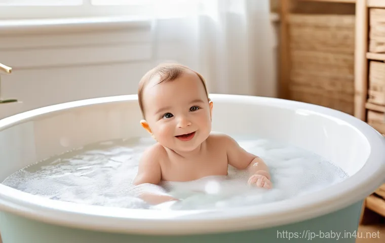 아기 목욕용품 추천 - **Prompt 1: Gentle Organic Bath Time**
    A tender and heartwarming scene featuring a loving mother...