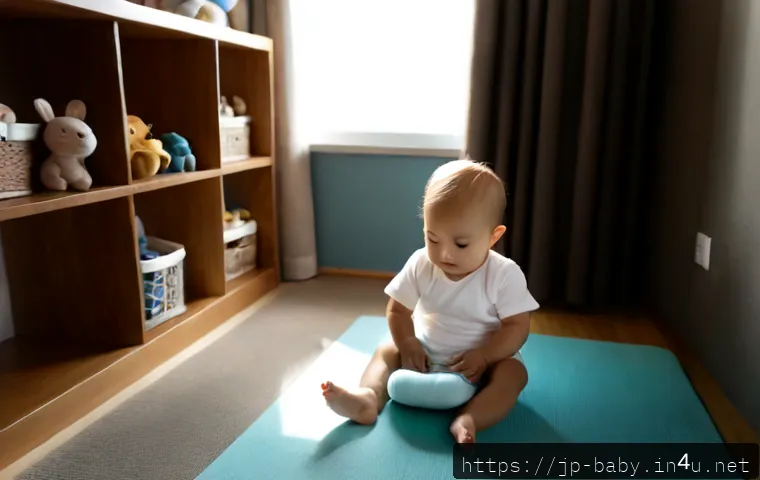 아기 놀이코너 꾸미기 - Photorealistic Japanese-inspired nursery play corner in a bright modern apartment, low natural wood ...